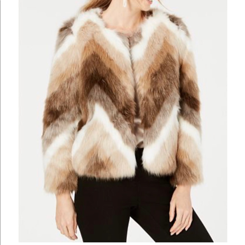Alfani Gorgeous Faux Fur Plus Size Jacket